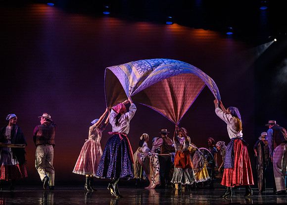 The Department of Theatre and Dance colorful Extravadance performance. Held in the Snow Drama Theatre.