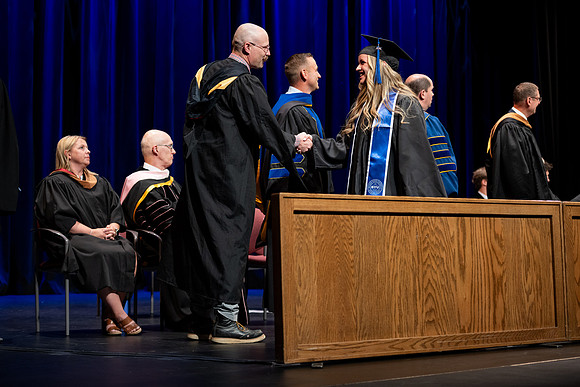 Graduates during convocation for the College of Performing and Visual Arts.