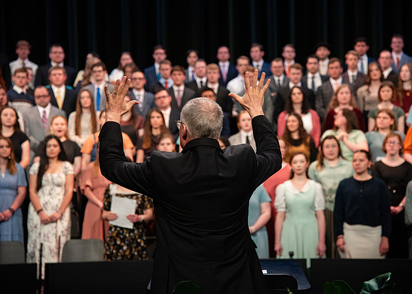 Devotional for Elder Soares held in the BYUI Center