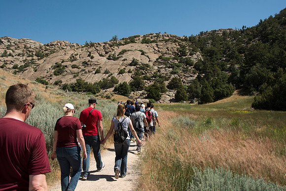 Martin's Cove, a place of refuge for handcart pioneers who were caught in an early winter storm en-route to Salt Lake City, UT.
