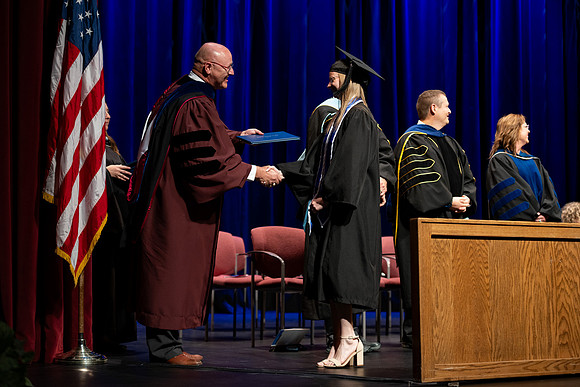 Graduates during convocation for the College of Academic Success & Interdisciplinary Studies.