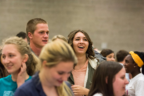Students do a variety of service activies together with their dates.
