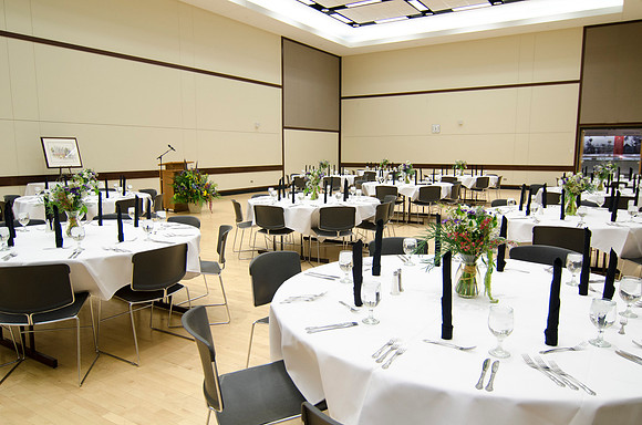 Food services caters the President's Advancement Council dinner.