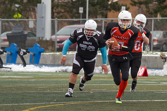 It was a constant battle on the turf for the championship title as the Knights took on the Hurricanes. The Knights were able to hold the Hurricanes as they played in overtime, with the final score bei