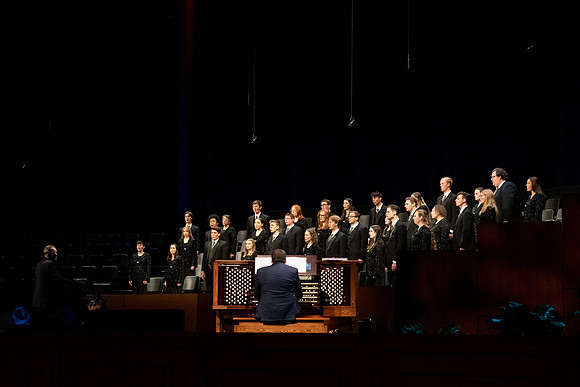 Elder David A. Bednar speaking during devotional at BYU-Idaho.