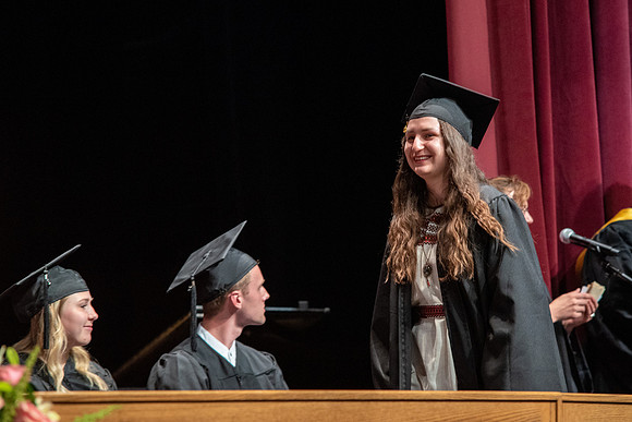 Graduates during convocation for the College of Performing and Visual Arts.