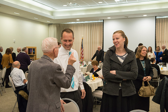 Emeritus Breakfast, Nov 2018, BYU-Idaho Alumni Award of excellence was awarded to Jon Beesley.