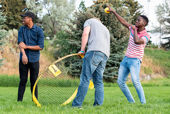 Students at the Summer BBQ.