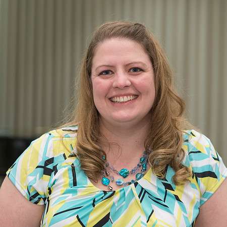 Online Leaning Graduates gather in the MC Special Events room for a reception. Krissy Quilter, Bachelor of Science University Studies.