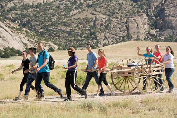 Martin's Cove, a place of refuge for handcart pioneers who were caught in an early winter storm en-route to Salt Lake City, UT.