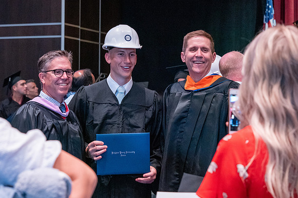Graduates during convocation of the College of Physical Sciences and Engineering.