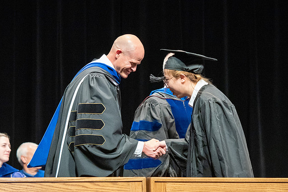 Graduates during convocation of the College of Physical Sciences and Engineering.