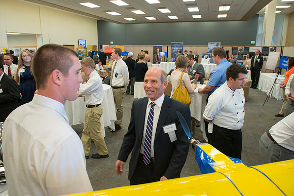 President Clark G.Gilbert meets with members of the President's Club for an evening of good food, entertainment and enlightenment.