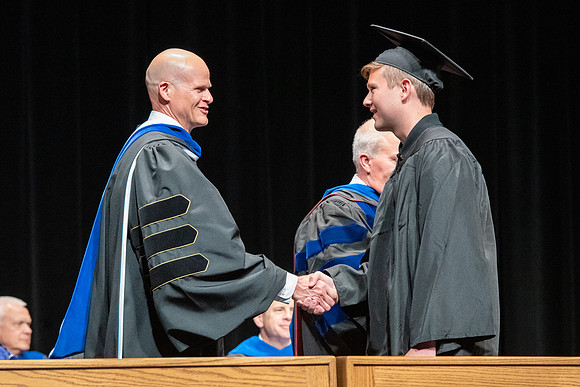 Graduates during convocation of the College of Physical Sciences and Engineering.