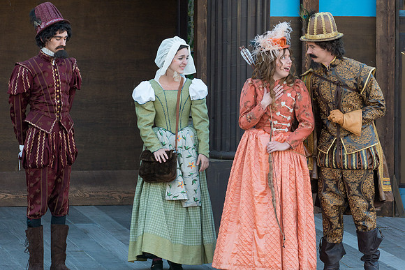Brigham Young University-Idaho's production of The Shomaker's Holiday performed out in the amphitheatre in front of the McKay Library.