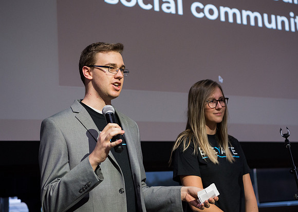 The Elevate Kickoff, a competition for social change, was held in the Crossroads, Fall Semester.