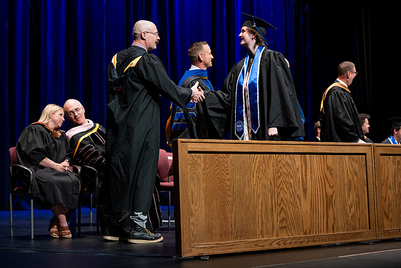 Graduates during convocation for the College of Performing and Visual Arts.