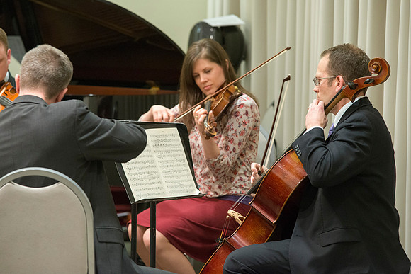 Eliza R. Snow Award members and guest enjoy an evening of god food and entertainment honoring Rick and Cheryl Hansen for their service towards the Arts.