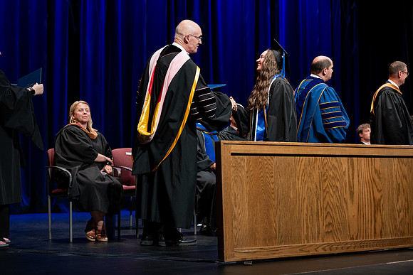 Graduates during convocation for the College of Performing and Visual Arts.
