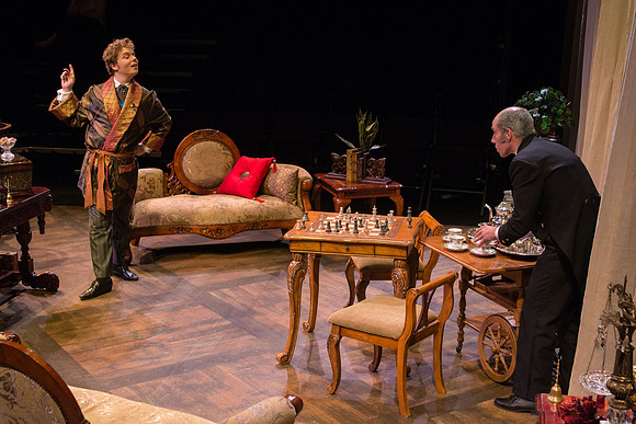 The cast of Brigham Young University-Idaho's production of "The Importance of Being Earnest" pose scenes and moments from the performance.