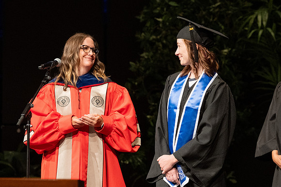 Graduates during convocation for the College of Agriculture and Life Sciences.