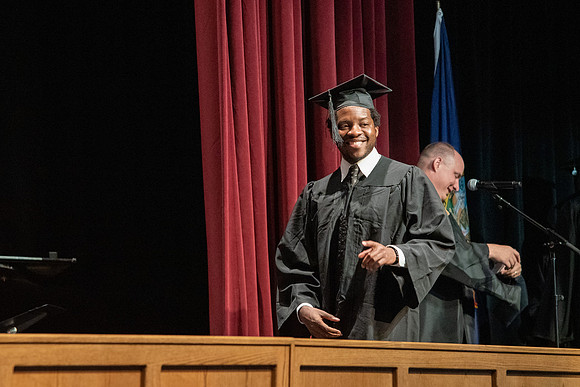 Graduates during convocation of the College of Physical Sciences and Engineering.