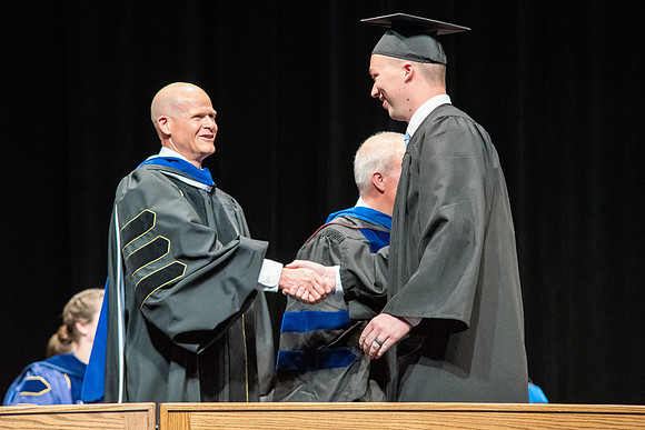Graduates during convocation of the College of Physical Sciences and Engineering.