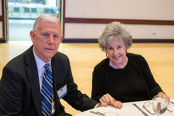President's Club members enjoy an evening of socializing, musical entertainment and wonderful food in the Manwaring Center Ballroom.