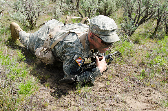 ROTC does some training West of R Mountain.