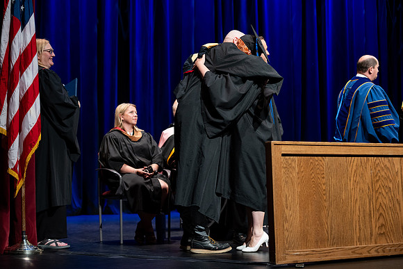 Graduates during convocation for the College of Performing and Visual Arts.