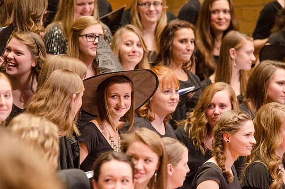 BYU-Idaho students perform at the Harvest Choir Fest held in the Barrus Concert Hall on campus