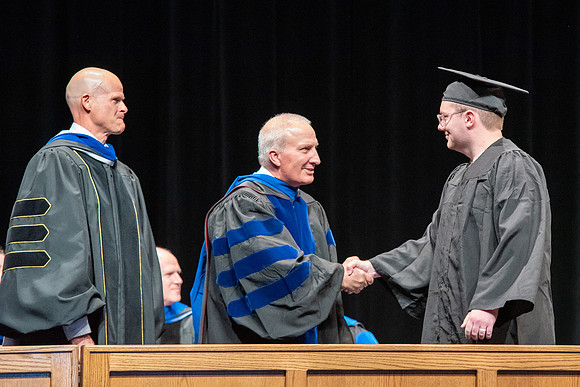 Graduates during convocation of the College of Physical Sciences and Engineering.