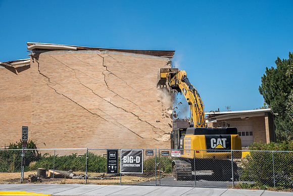 Big D Construction doing some major Destruction to the Kirkham Building.