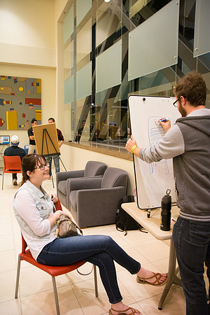Students have fun at i-night activities before the start of the new semester.