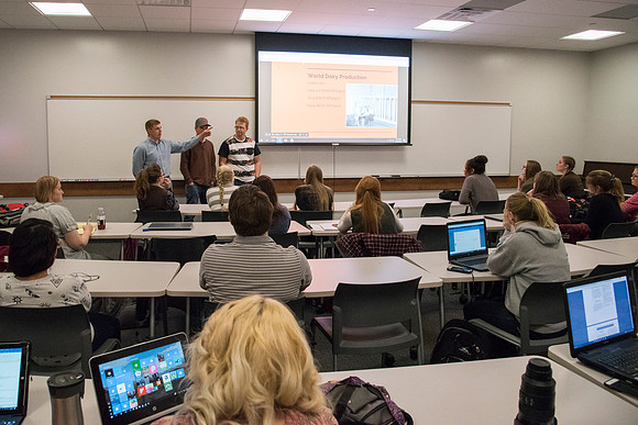 Animal Science majors listen and learn in the classroom.