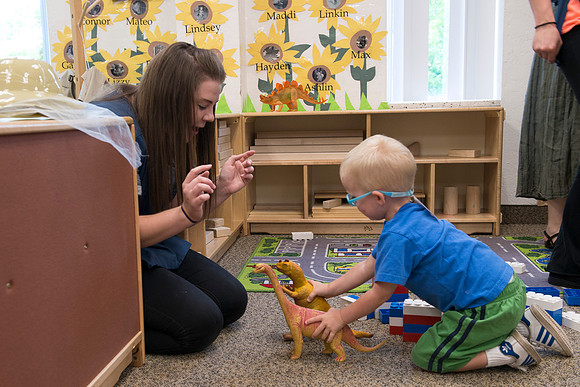 BYU-Idaho Child Labs mission is to provide opportunities for students to promote the physical, social, and cognitive development of children, and work in partnership with families.