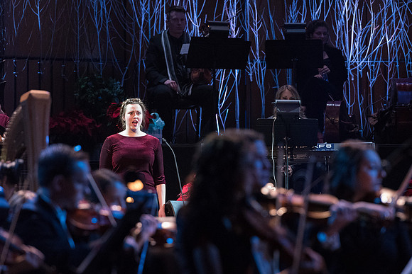 David Archuleta and Nathan Pacheco were the featured guests at BYU-Idaho's annual Christmas concert in the BYU-Idaho Center. They performed with the Symphony Orchestra, combined choirs, and other stud