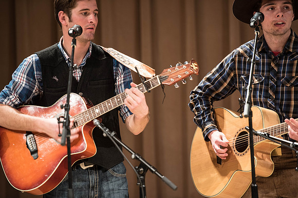 This bluegrass band perform the songs they've been learning all semester in their Bluegrass class.