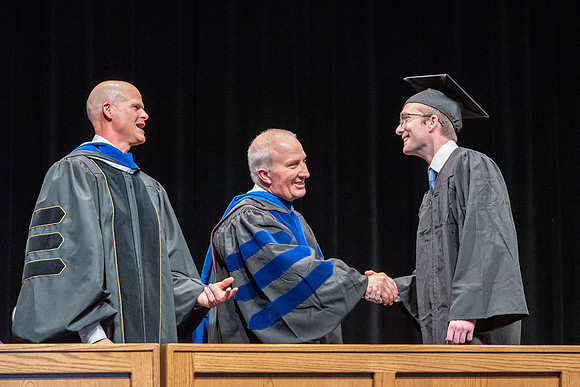 Graduates during convocation of the College of Physical Sciences and Engineering.