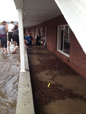 July 15, 2014 Over an inch of rain in less than an hour created a flash flood through Rexburg streets, through a few BYU-Idaho buildings and also flooded several students basement apartments. The even