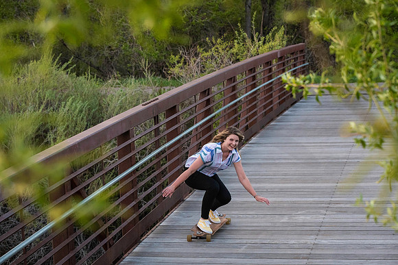 As a student Kenadee enjoys finding time for herself by going out and longboarding. Shots were taken at Riverside Park, Rexburg, Idaho.
