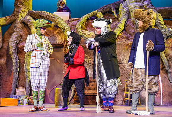 The theatre department's dress rehearsal of the Wind in the Willows in the Snow Drama Theatre.
