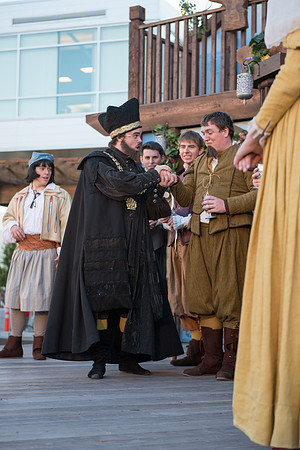 Brigham Young University-Idaho's production of The Shomaker's Holiday performed out in the amphitheatre in front of the McKay Library.