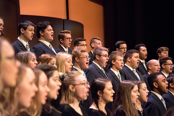 Men and women combined choir