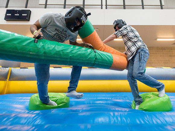 I-Night, the kickoff of the Spring Semester was held on BYU-Idaho campus in the Mawaring Student Center, the BYU-I Center, and the Hart building. There were various activities, dancing, and games stu