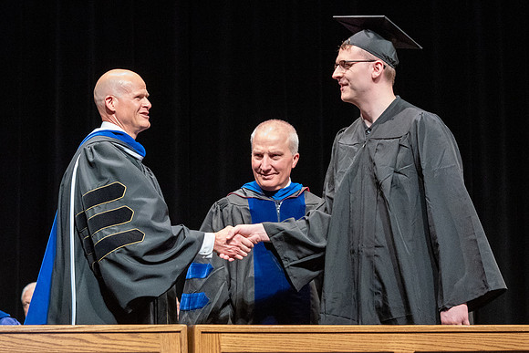 Graduates during convocation of the College of Physical Sciences and Engineering.