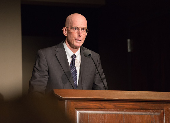 President Henry J Eyring speaks at the banquet.