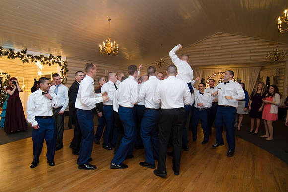 Cdts from BYU-I gather at The Loft, just south of Rigby, to enjoy a night of dinner and dancing at the Army ROTC Military Ball.