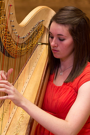 Harp Ensemble dress rehearsal