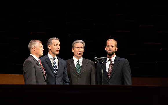 Musical Quartet performs a musical number for devotional.